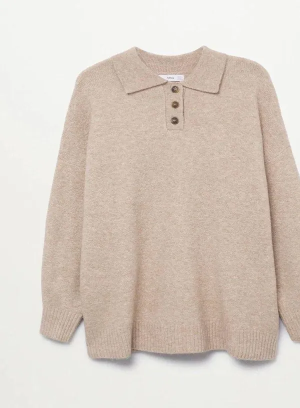Mango Oversized Polo Sweater - Image 2