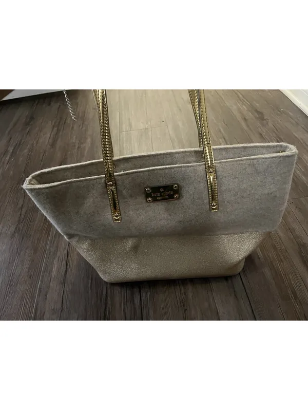 Kate Spade Harmony Frosted Gold Wool Tote Limited Edition - Image 6