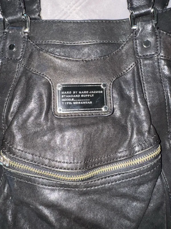 Marc by Marc Jacobs Black / silver Leather Large Shoulder Bag 100% lamb skin - Image 2