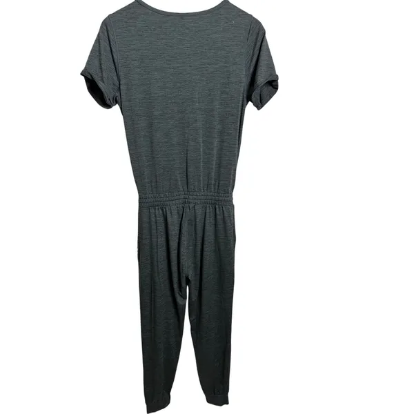 Vuori All Day Jumpsuit Jogger size XS Heather Olive Green Athleisure - Image 3