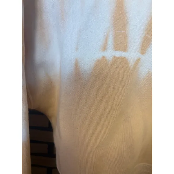Wild Fox Tie Dye Peach And White‎ Cropped Sweatshirt Size Small - Image 4