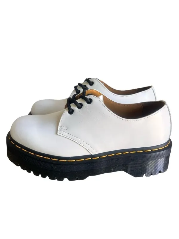 DR. MARTENS 1461 Quad Smooth Leather Unisex Platform Shoe Size 10 or 9 #B1292 - Image 4