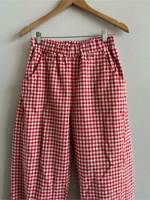 Le Bon Shoppe Arc Pants, Red Gingham Medium - Image 4