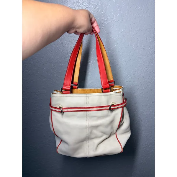 VTG Coach Hampton Belted North South Duo Tote Y2K - Image 4
