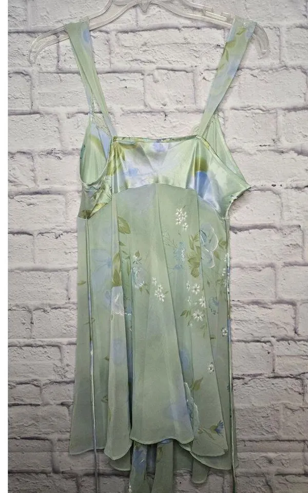 Vintage Secret Treasures floral y2k green babydoll slip lingerie medium. - Image 5