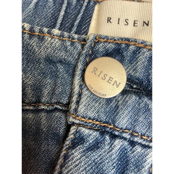Risen Jeans Blue Denim High Low Tiered Ruffle Maxi Skirt RDS6280 Large‎ - Image 10