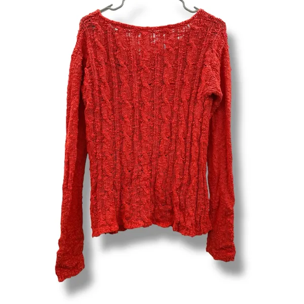 Anthropologie Yellow Bird Sweater‎ Women’s Size Medium Red Textured Knit - Image 2