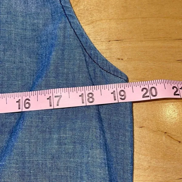 AG Adriano Goldschmied CottonChambray‎ Denim Romper Sleeveless Large - Image 9