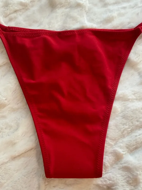 Tropic Of C Women’s Red Bikini Bottom - Sleek Strappy Size Small . NWT . - Image 6