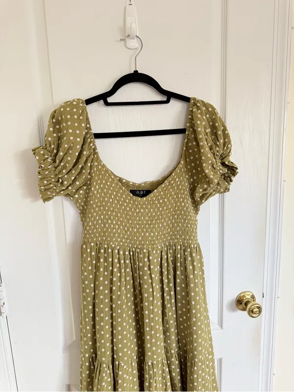 OPT Tuckernuck Lanna Polka Dot Midi Dress - Image 3