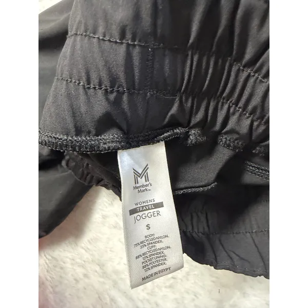 Members Mark Womens‎ Travel Jogger Pants Black Small Stretch Active NWOT - Image 6