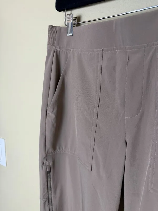 Athleta Brooklyn Women's Mid Rise Ankle Utility Pants Taupe Size 10 - Image 5