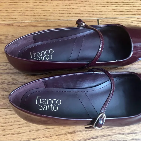 Franco Sarto Tinsley Patent Leather Burgundy Mary Jane Flats Women’s SZ 7.5 NWOT - Image 5