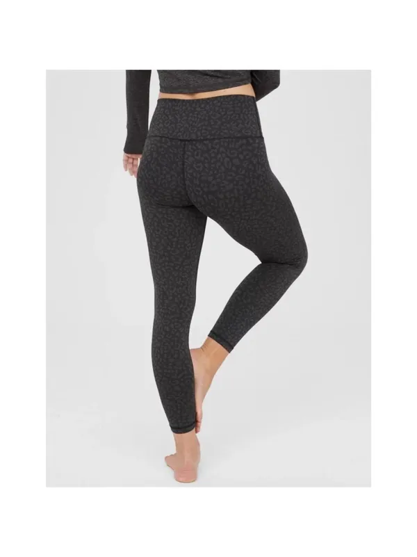 Aerie Offline Leopard Leggings Brown/Tan Size S - Image 4