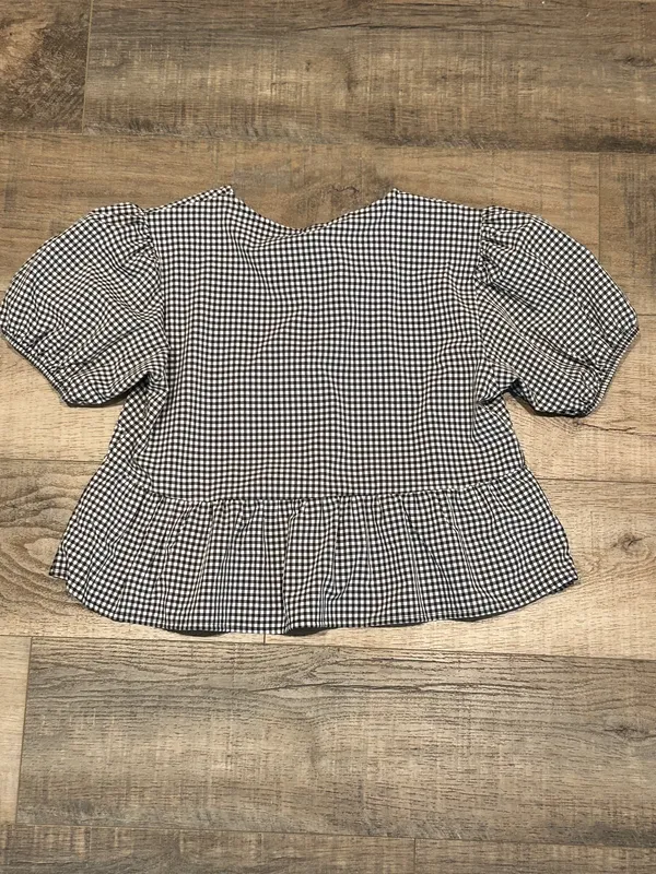 Wild Fable Gingham Puff Sleeve Top - Image 2