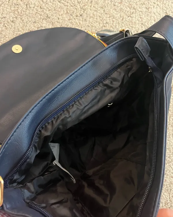 Shoulder bag leather Blue - Image 3