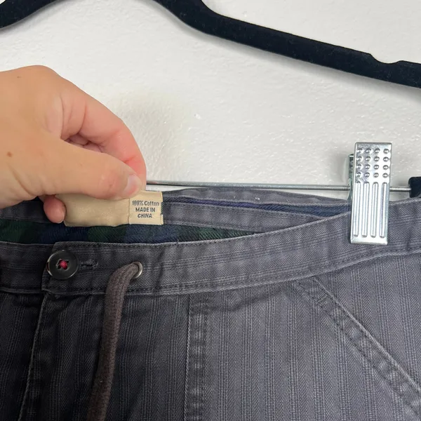 Gramicci Womens Flannel Lined Outdoor Hiking Pants Gray‎ Herringbone Size 8 - Image 5
