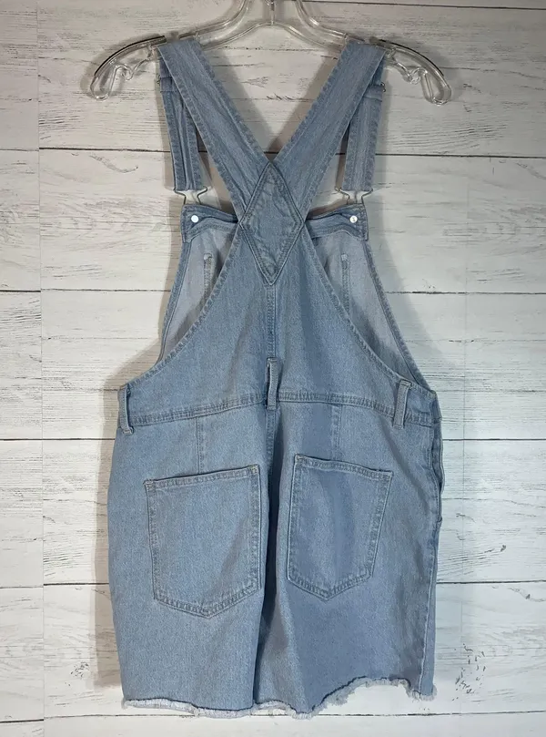 No Boundaries Relaxed Boyfriend Shortalls, 3.5" Inseam, Women's M(7-9) - Image 6