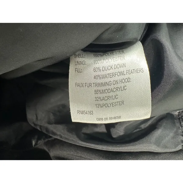 Calvin Klein Black Quilted Down Feather Puffer Coat Jacket Large – No Hood - Image 3