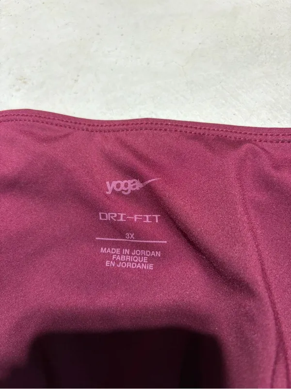 Nike yoga Maroon Active Leggings dri-fit 3X - Image 6