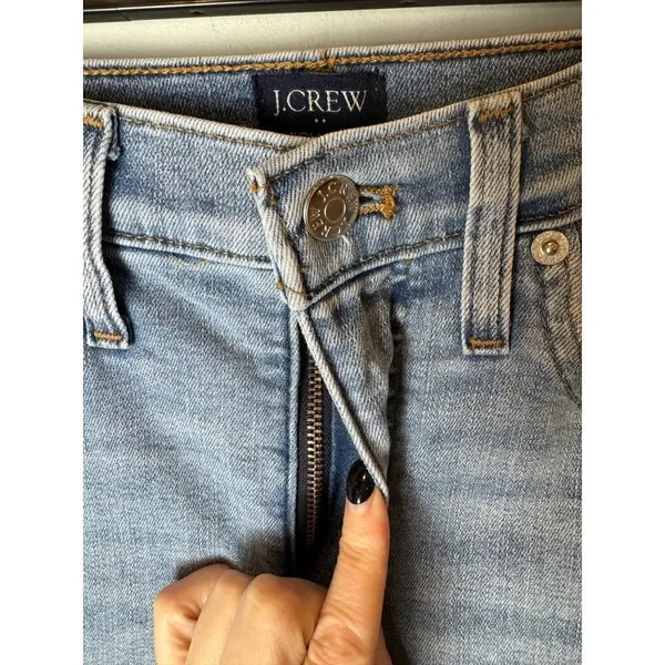 J Crew Jeans Women 27 Blue Denim Light Wash High Rise‎ Skinny Retro Preppy - Image 5