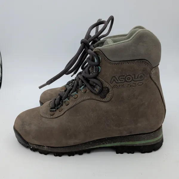 Asolo AFX 530‎ Hiking Boots Ladies US 7 Brown Nubuck Leather Vibram Sole Vintage - Image 2