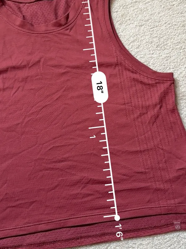 Lululemon High-Neck Split-Hem Running Tank Moonlit Magenta Approx Size 4 - Image 5