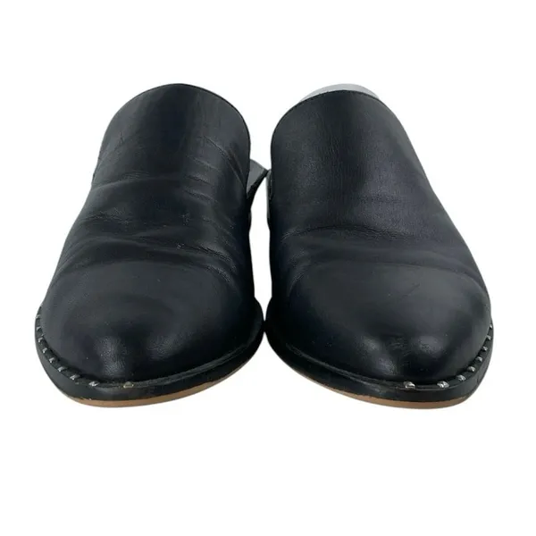 Sam Edelman Lewellyn Black Studded Leather Almond Toe Flats Loafer Mules Size 7 - Image 2
