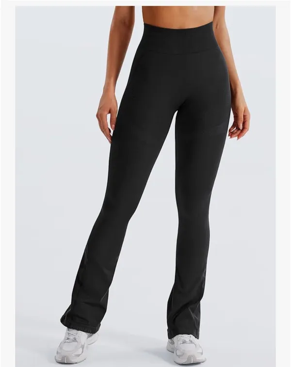 YEOREO Mini Flare Leggings Womens Workout Butt Lifting Legging Hidden Scrunch Seamless - Image 4