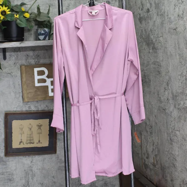 NWT State of Day Silk Touch Self-Tie Robe 100180215MS Mauve Orchid Purple L - Image 2