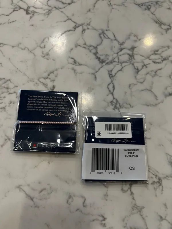 NWT (2)‎ Polo Ralph Lauren Pink Rope Bracelets - Image 2