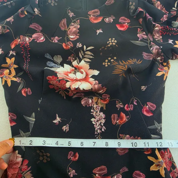 Antonio Melani NWT Tatum Dress Blackberry Ivory Floral Puff Sleeve Sheath Size 0 - Image 12