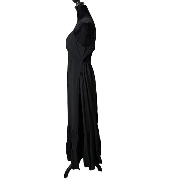 A New Day Whimsigoth Grunge Open Back Tiered Cami Black Maxi Dress Womens S Cut Out - Image 4