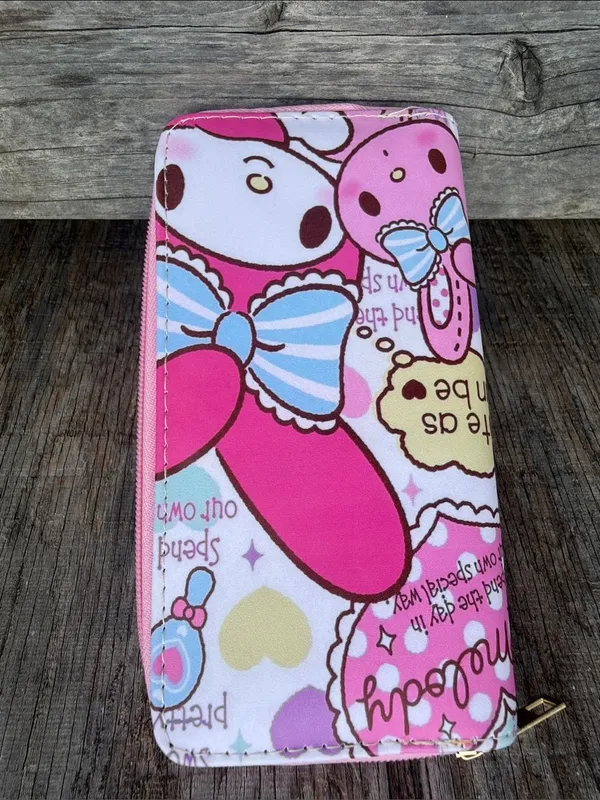 Woman’s My Melody Pink Pastel Character Zip Full Size Wallet 7.5” (L) 4” (W) - Image 2