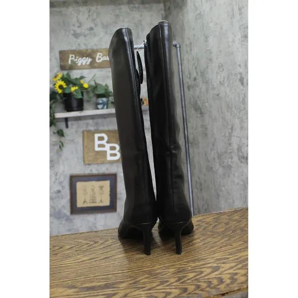 NWT On 34th Rachelle Stovepipe Boots Womens 10019723900 Black Smooth 5.5M - Image 10