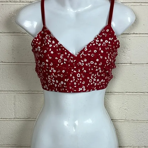 Lucky Brand Red Floral Bra size XL - Image 6