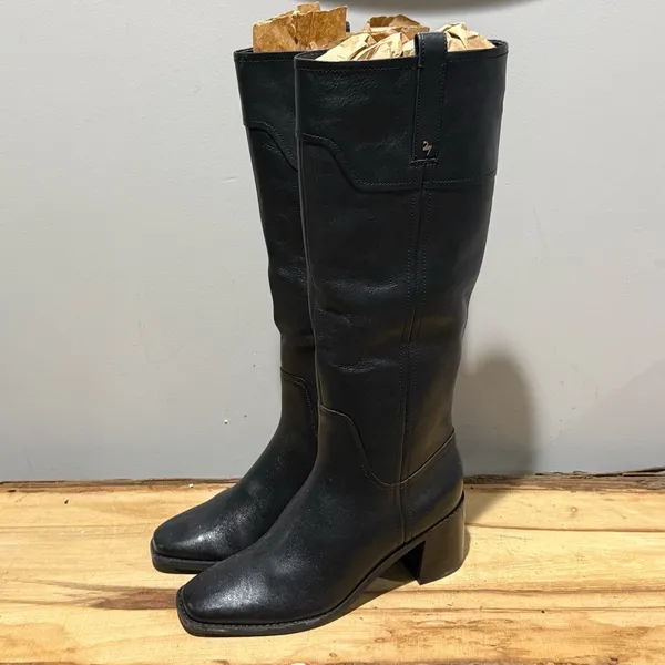 NEW Naturalizer 27‎ Edit Ennis Black Leather Knee-High Boots Size 8.5 - Image 2