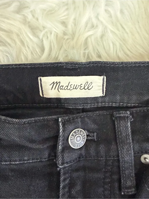 Madewell The Perfect Vintage Flare Jeans Size 28 Black Denim NF379 - Image 5