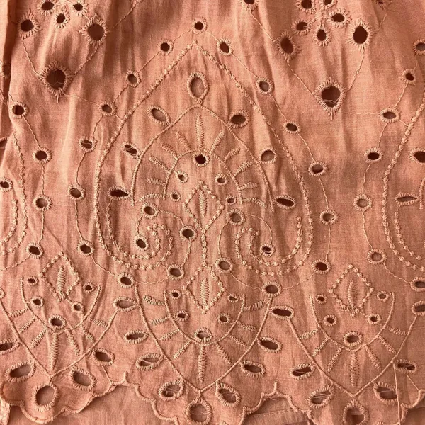 Ultra Pink Eyelet Embroidered Ruffle Skirt - Image 5