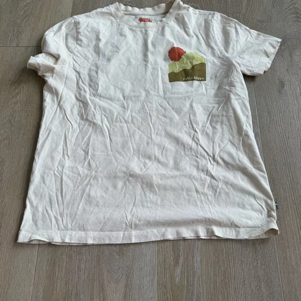 Fjallraven Walk With Nature Graphic Tee in Pale Yellow - Image 4