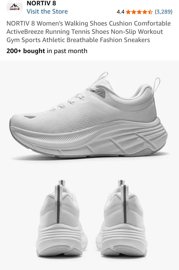 Nortiv8 Women’s White Tennis Shoes - Image 3