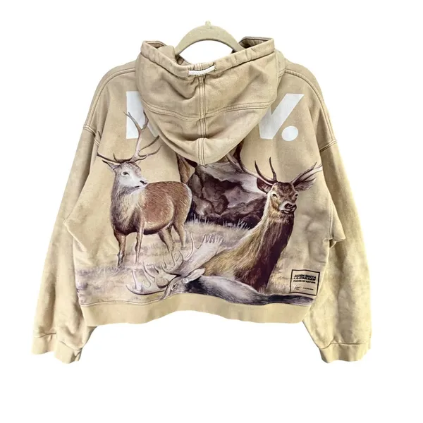 G Star Raw Jaden Smithh Forces Of Nature Desert Hoodie Womens M Sand Deer Moose - Image 5