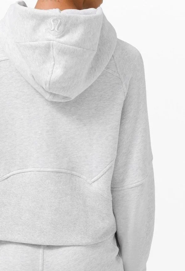 Lululemon full zipper scuba color in healthered core ultra light grey size M/L - Image 3