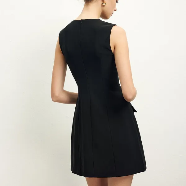 Commense Golden Rose Button Pocket Split Dress size L Black Size L - Image 2