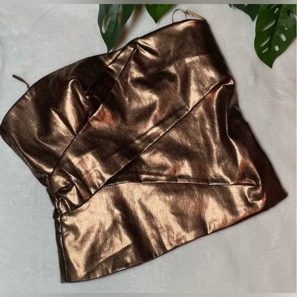 Zara‎ metallic top - Image 5