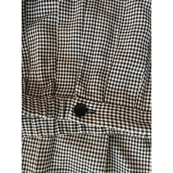 VTG Susan Bristol Black White Houndstooth Pleated Skirt Size 14 Preppy Academia - Image 10