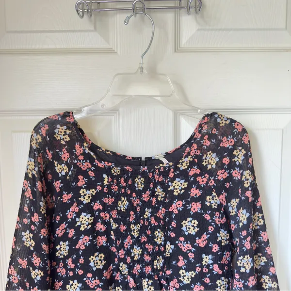 Free People Size 4 Ditsy Floral Mini Tunic Whimsical Dress Fairy Grunge - Image 6