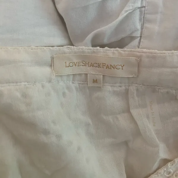 Loveshack Fancy Amy Skirt Ivory - Image 3