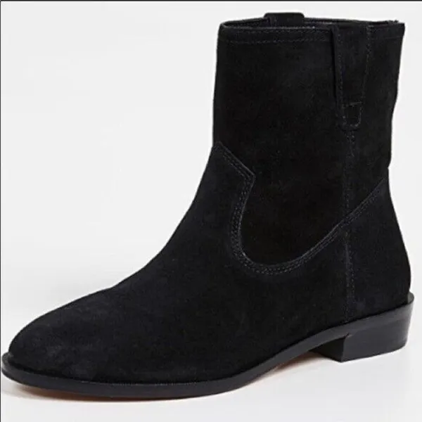 Rebecca minkoff suede‎ short boot black nwob 6 chasidy - Image 2