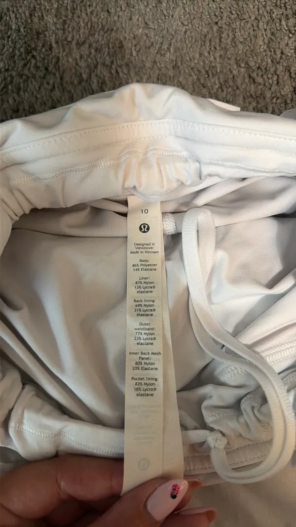 Lululemon White Athletic Skirt Size 10 - Image 3
